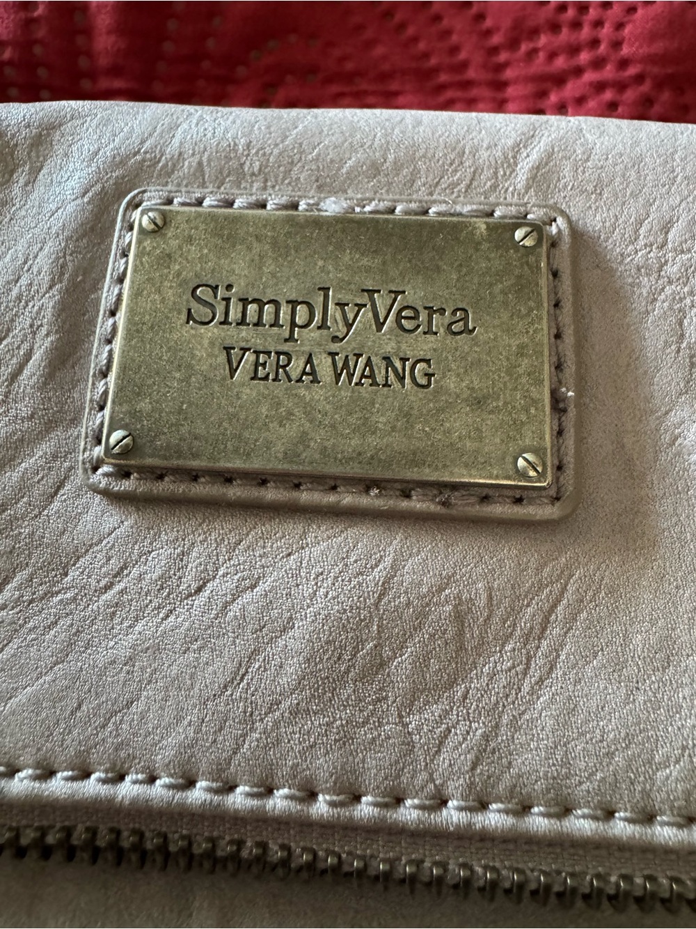 Simply Vera Vera Wang Lilac Leather Logo Interior